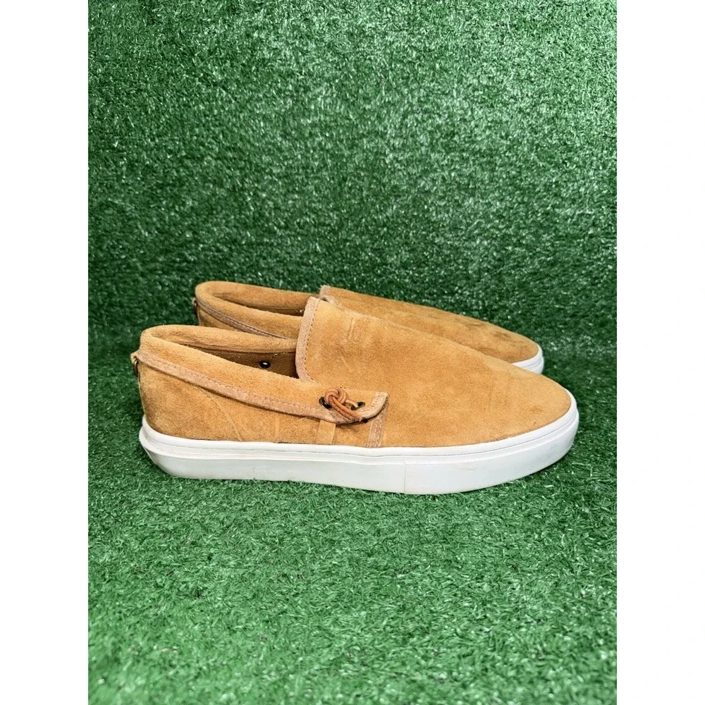 Clearweather Shoes Mens Size 10.5 Brown Suede Leather Comfort Boat Sneakers